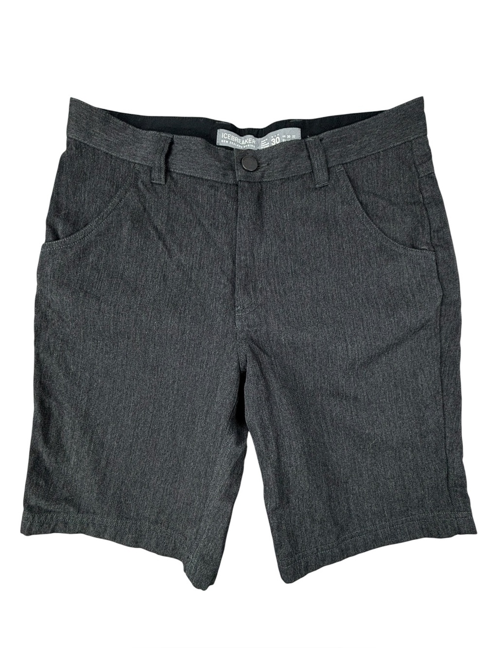 Icebreaker‎ | Merino Wool Flat Front Shorts | Charcoal | Size 30